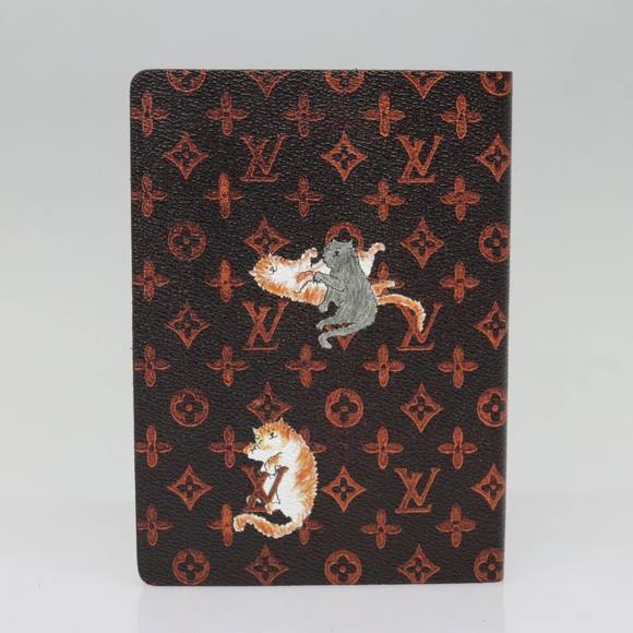 LOUIS VUITTON Catgram Cayenne Clemence Note Cover Orange GI0358 LV Auth 92886 - Picture 2 of 16